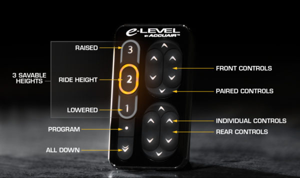 AccuAir E-Level Touchpad 4-veis "pood"