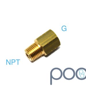 Adapter G1/4" Hun - NPT1/4" Han