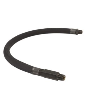ViAir Stålomspunnet slange 60CM SORT M/Enveisventil