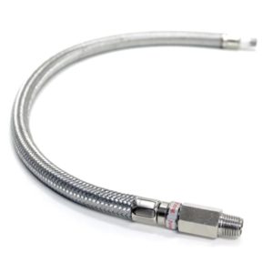 ViAir Stålomspunnet slange 55CM M/Enveisventil