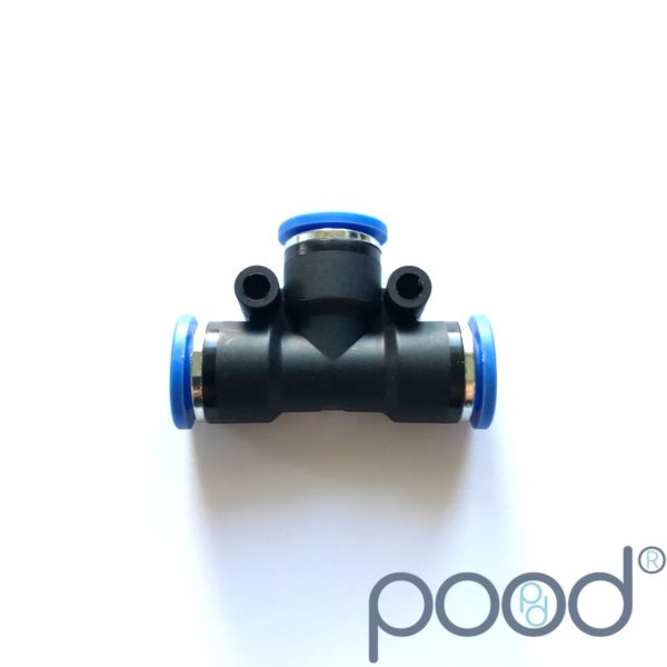 T-Stykke 10mm Push-In