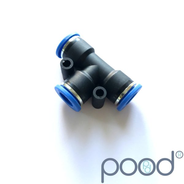 T-Stykke 10mm Push-In