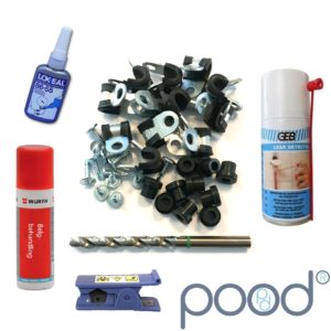 Monteringspakke for luftstyringer 3/8" (Stor)