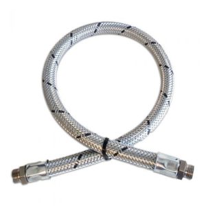Fleksibel stålomspunnet slange for kompressor/tank G1/4"- 30cm