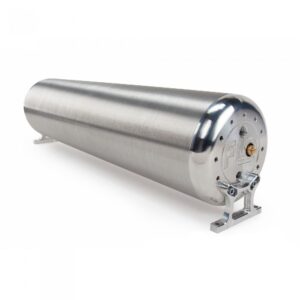 24" FLO-tank - Polerte endelokk, børstet tank