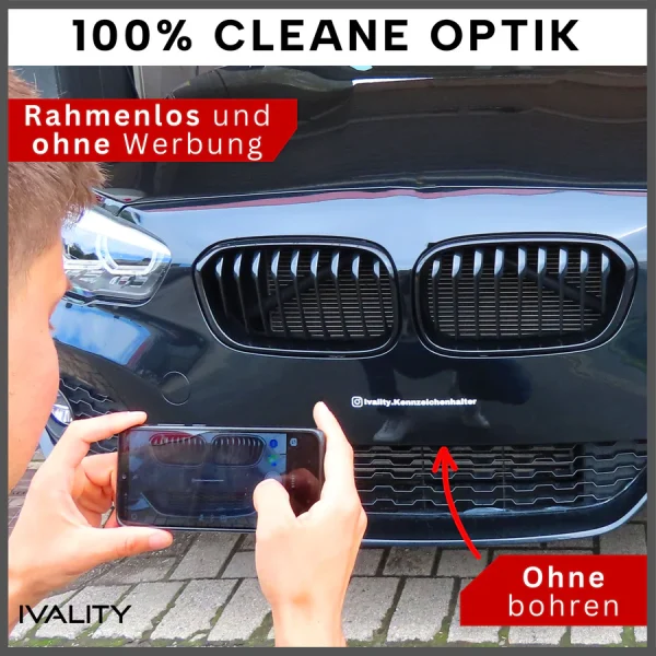 IVALITY - 2 Stk. "Usynlig" Alu/3D set - Bak fangeren -