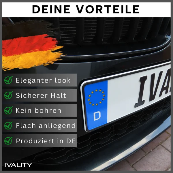 IVALITY - 2 Stk. "Usynlig" Alu/3D set - Bak fangeren -