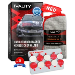 IVALITY - 2 Stk. "Usynlig" Alu/3D set - Bak fangeren -