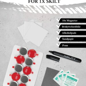 IVALITY - "Usynlig" Oppgradering Alu/3D Extra skilt, For 1 skilt - Bak fangeren