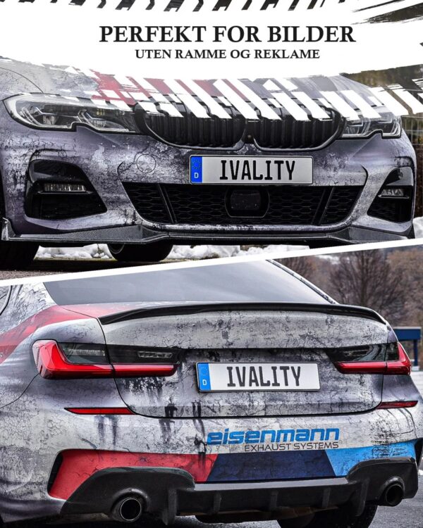 IVALITY - "Usynlig" Oppgradering Alu/3D Extra skilt, For 1 skilt - Bak fangeren